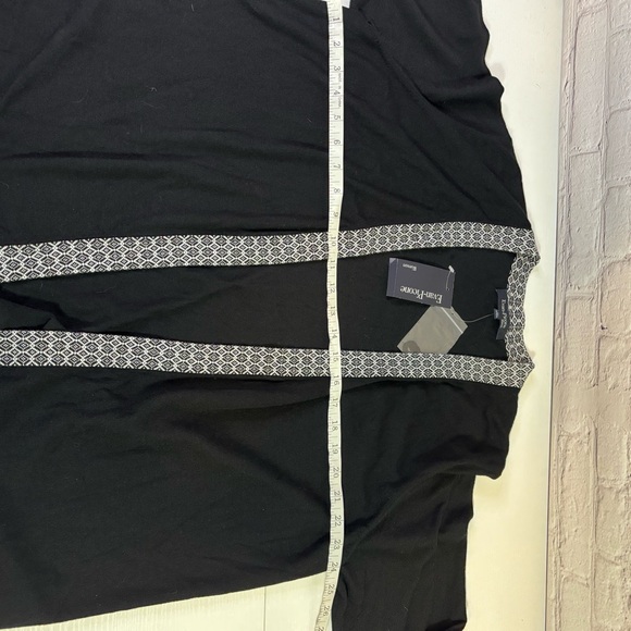 NWT Evan Picone Black Cardigan with Patterned Trim Size 2XL - Picture 7 of 8